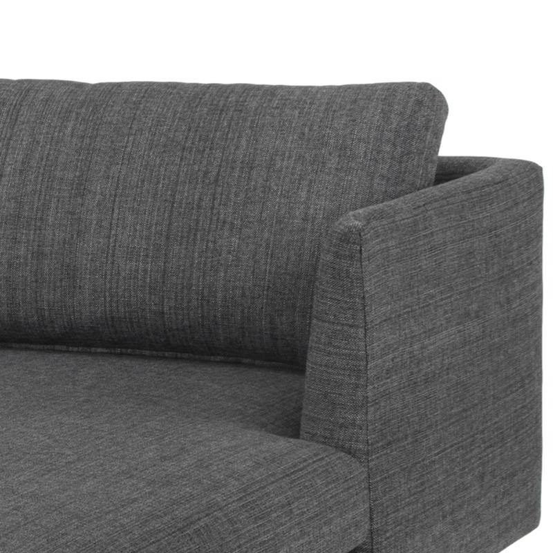 3 Seater With Right Chaise - Metal Grey