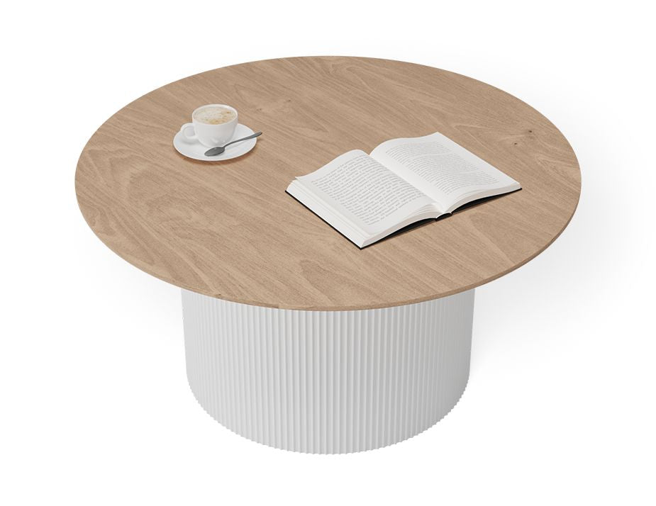 Mimi Coffee Table - White - Natural