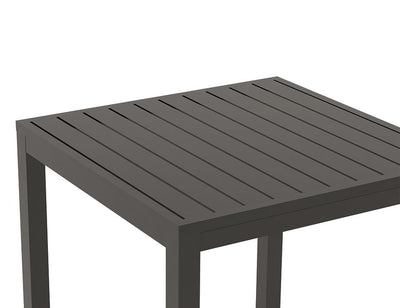 Halki Table - Outdoor - High Bar - Matt Charcoal 77 x 77cm