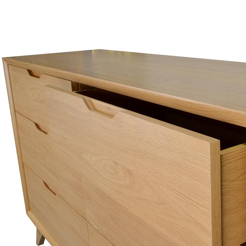 6 Drawer Wide Chest - Natural