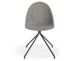 Pebble Chair Grey Upholstered Vintage Seat