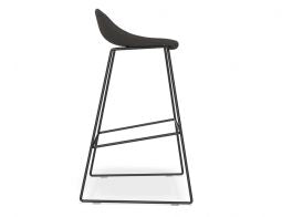 Pop Stool with Black Frame and Fabric Anthricite Seat