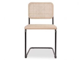 Calibre Chair - Black with Natural Cane