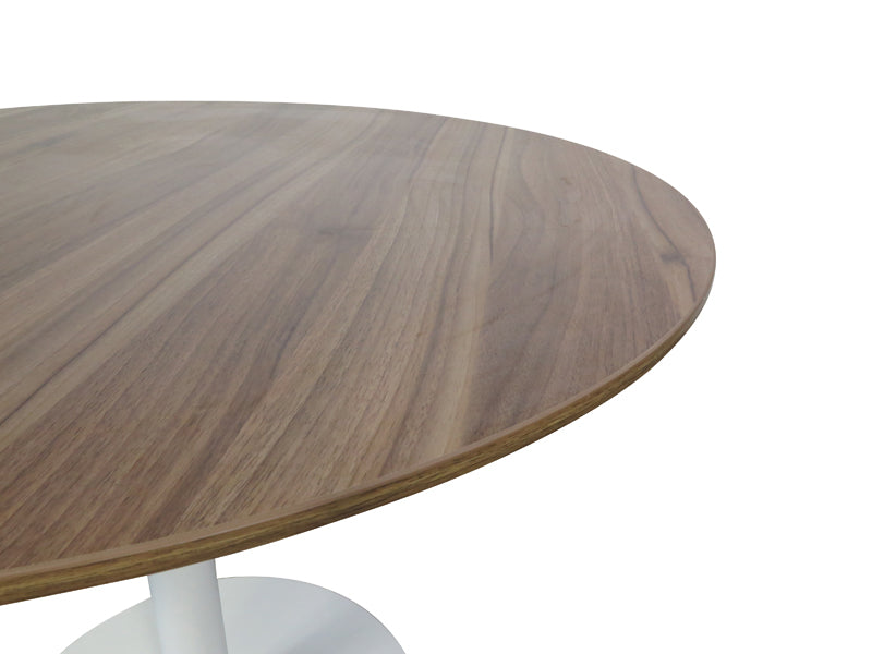 Round Office Meeting Table - Walnut