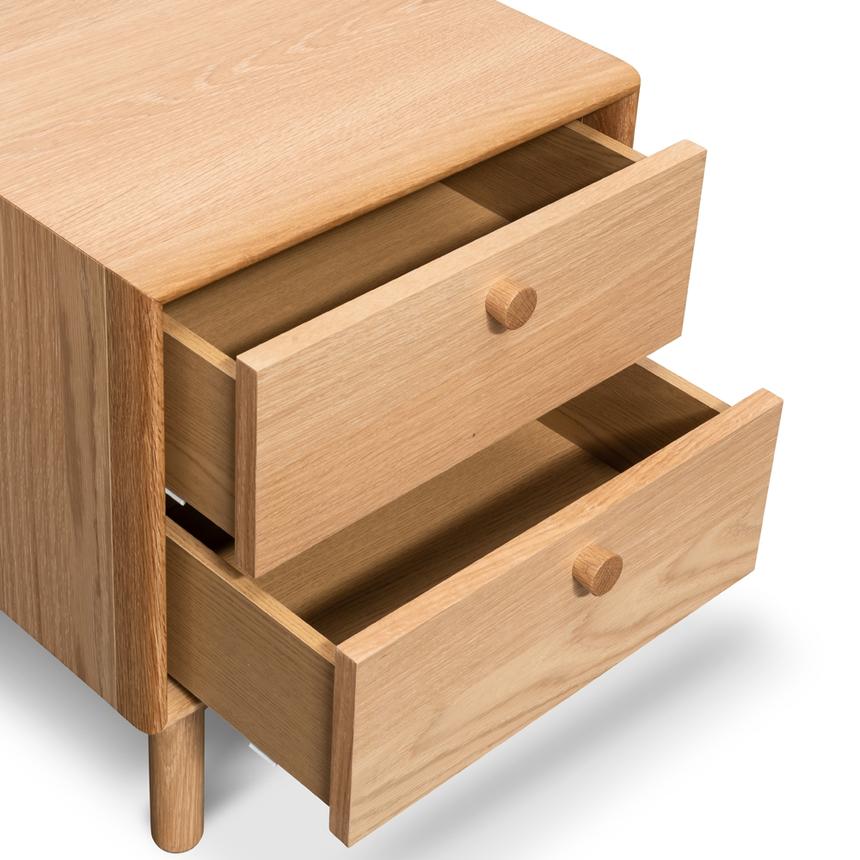 2 Drawer Side Table - Oak