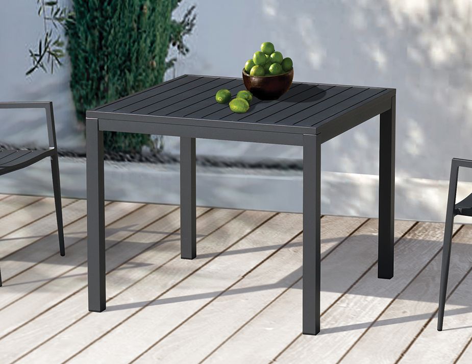 Halki Table - Outdoor - 90cm x 90cm - Charcoal
