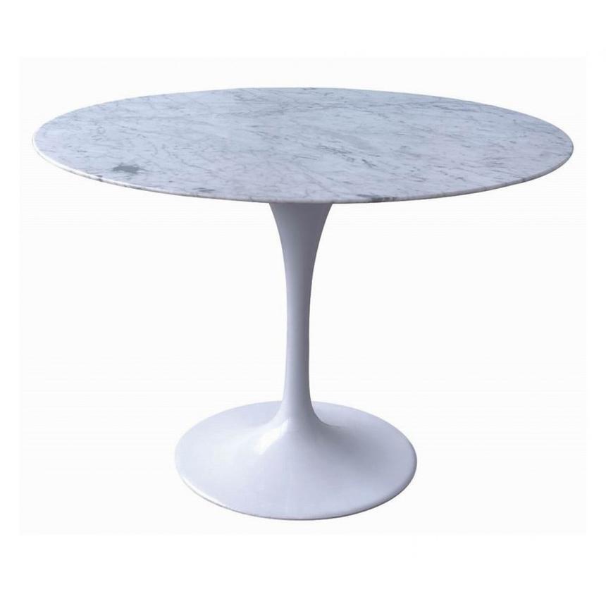 Marble Dining Table 100cm - Aluminium