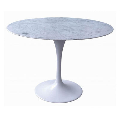 Marble Dining Table 120cm - Aluminium