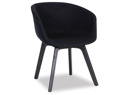 Lonsdale Arm Chair - Black - Black Fabric