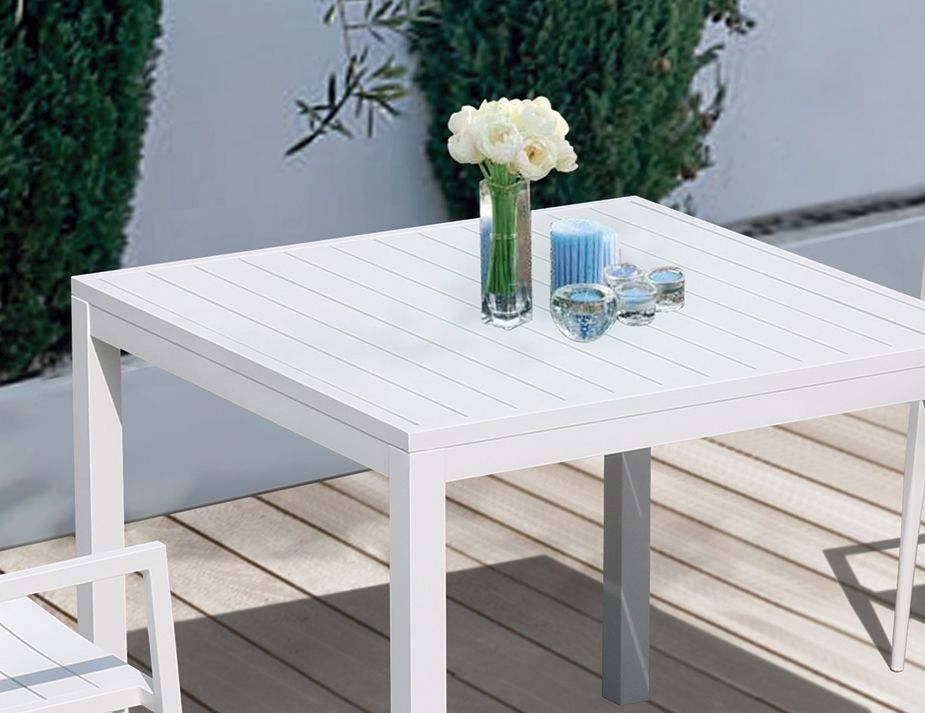 Halki Table - Outdoor - 90cm x 90cm - White
